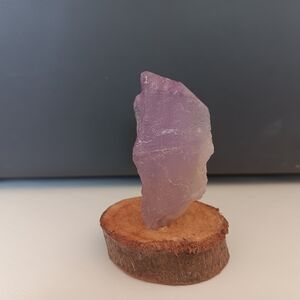 Purple Crystal Home Accent on Wooden Base